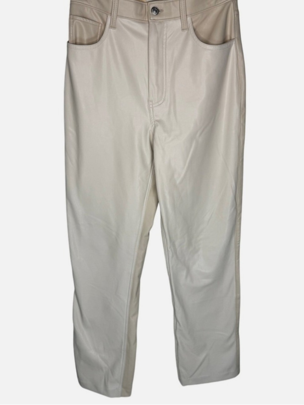Abercrombie & Fitch Womens multi tone leather high rise pants